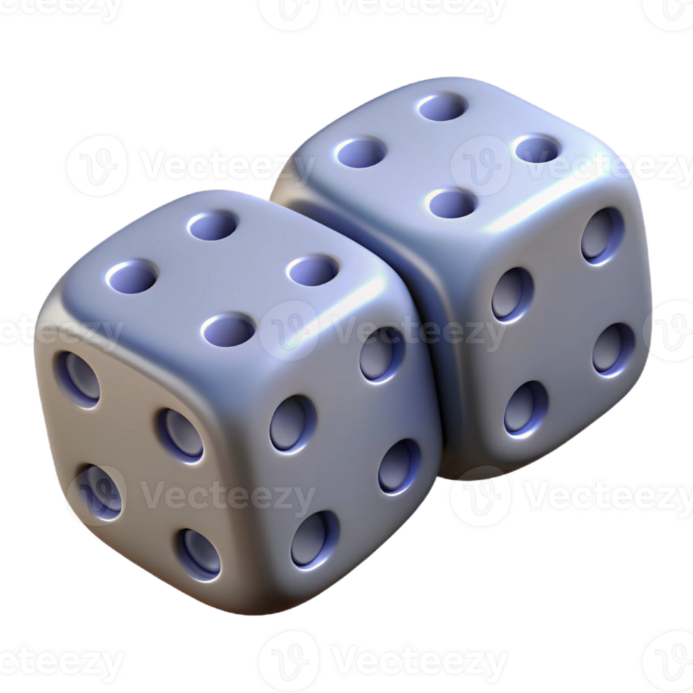 serene artistic A pair of dice showing snake eyes, professional png