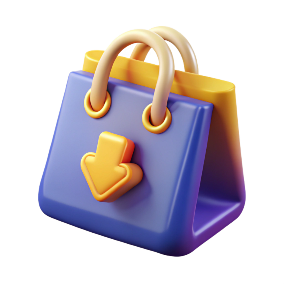 impressive creative E-commerce shopping bag with purchase detailed png