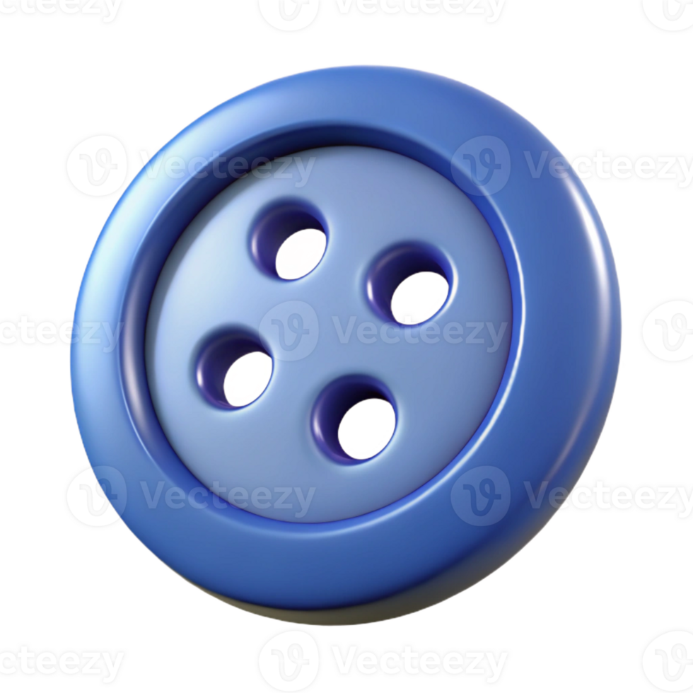 elegant abstract A single button, four holes, 4K png