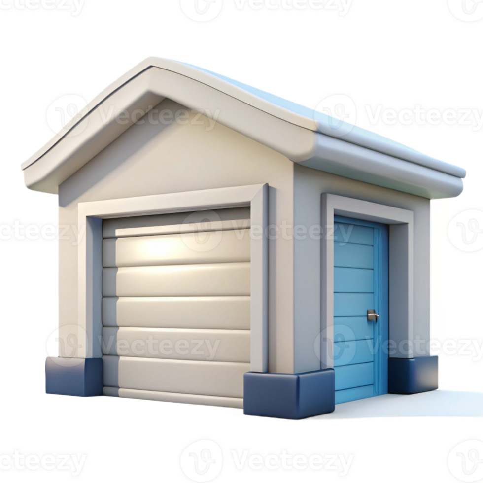 dramatic creative Garage door, sectional, white high quality png