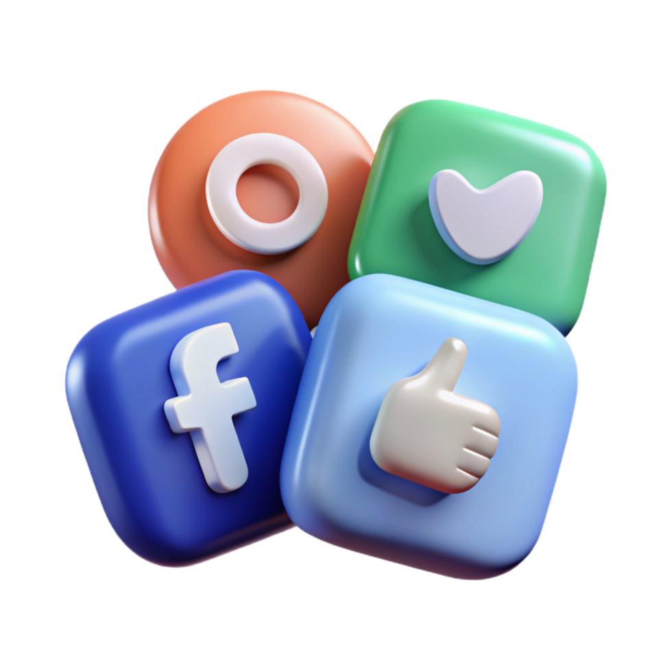extraordinary contemporary Social media icons set Facebook Twitter Instagram premium png