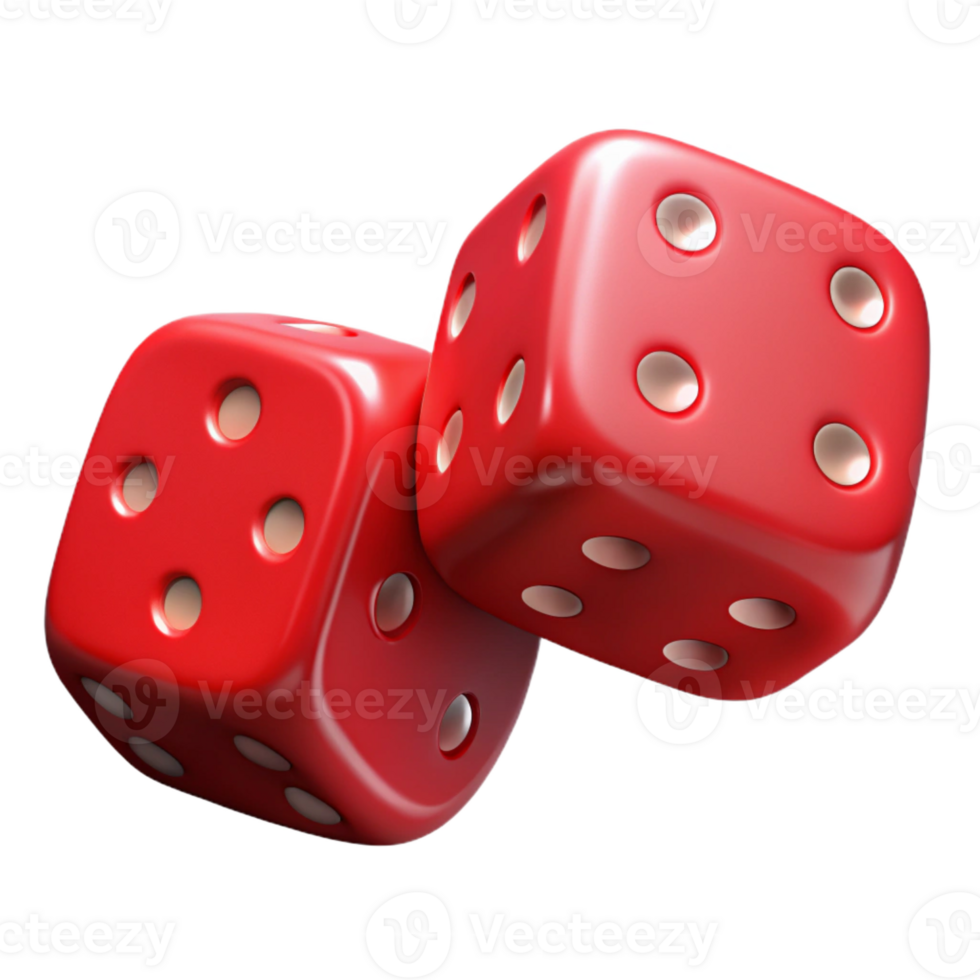 elegant traditional A pair of red dice showing snake eyes exclusive png