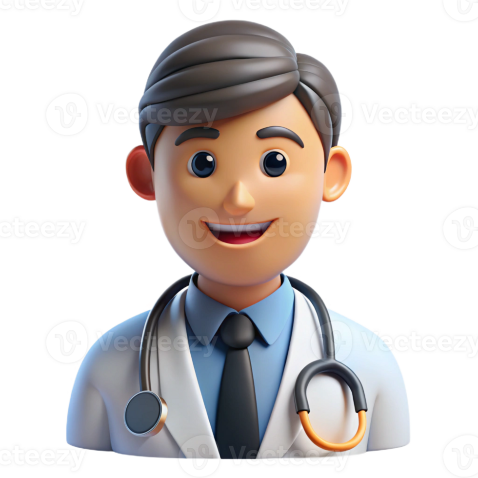 magnificent classic Doctor with stethoscope around neck, professional png