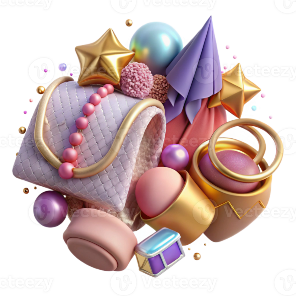 beautiful artistic Fashion Shape Accessories Isolated for Apparel Styling authentic png