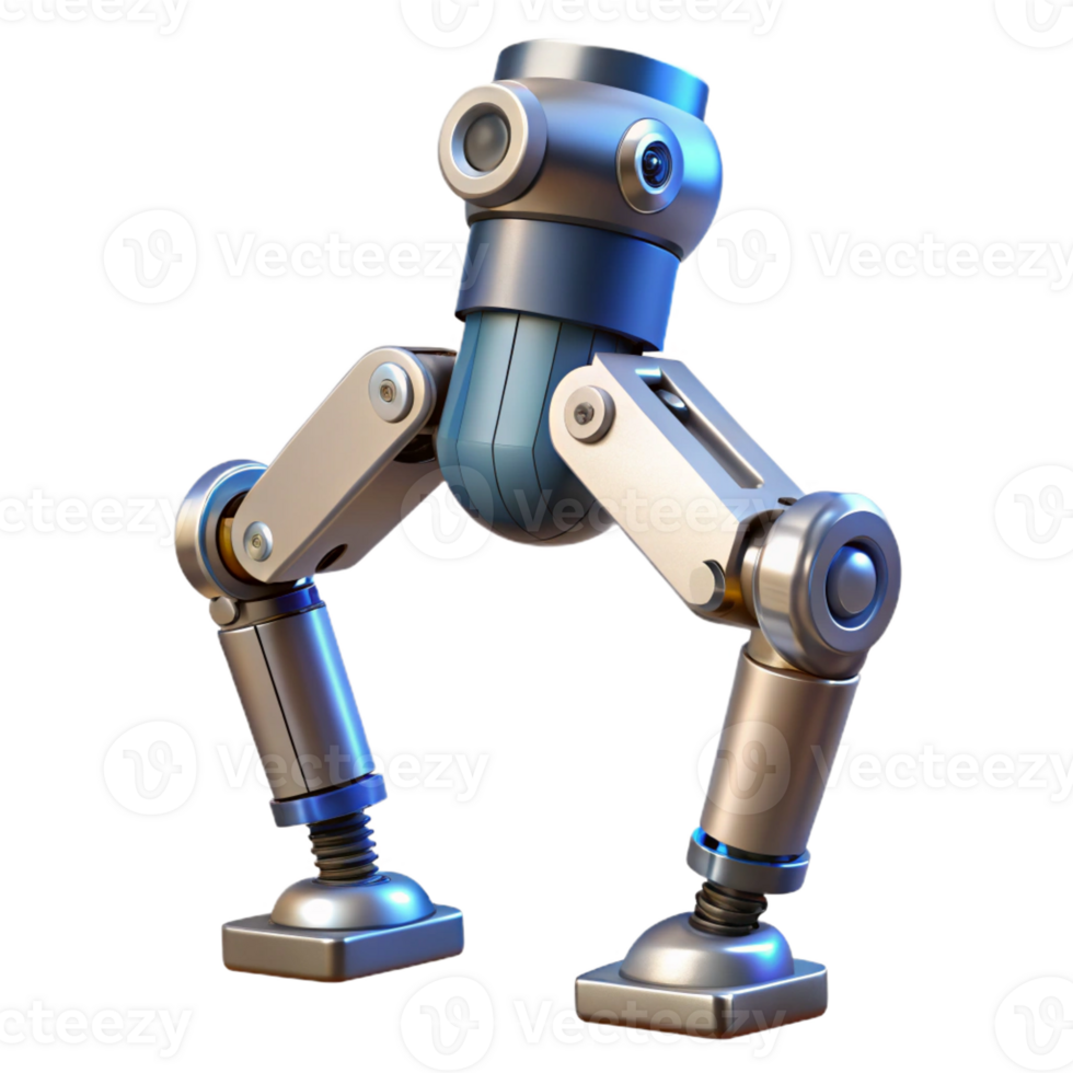 stunning creative Robot leg, articulated joints, hydraulic pistons authentic png