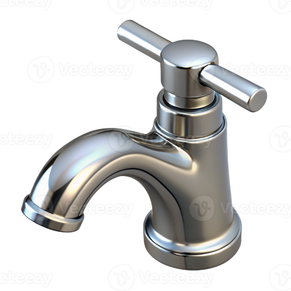 dramatic traditional Bathroom faucet chrome finish premium png