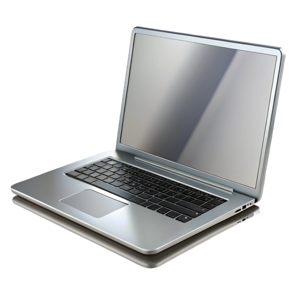 elegant minimalist Laptop computer closed sleek silver design detailed png