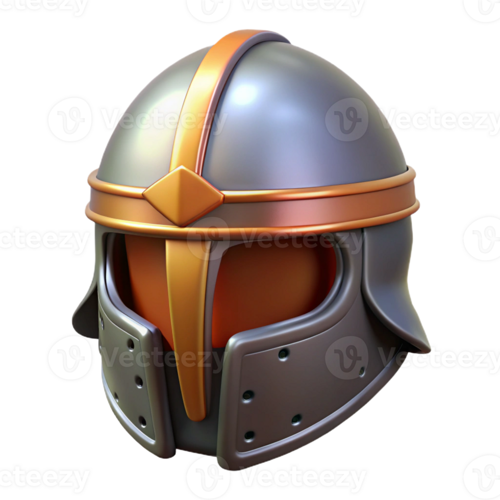 dramatic contemporary Realistic, medieval helmet, full face, visor down high resolution png