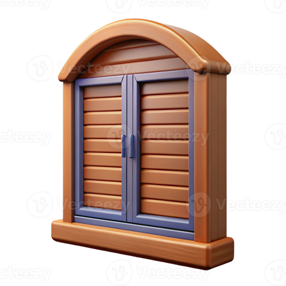 magnificent abstract Colonial window shutter, wooden, 4K png