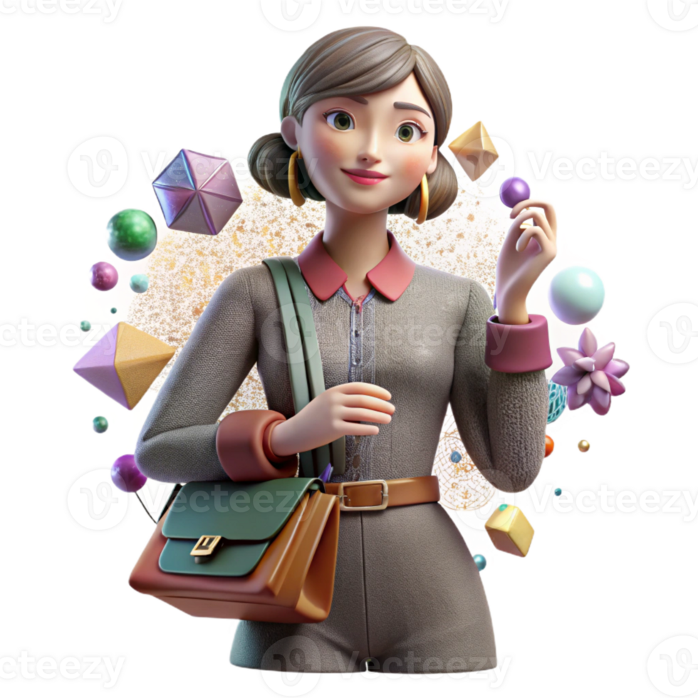 magnificent rustic Female Model with Handbag Cutout for Accessory Ads high quality png