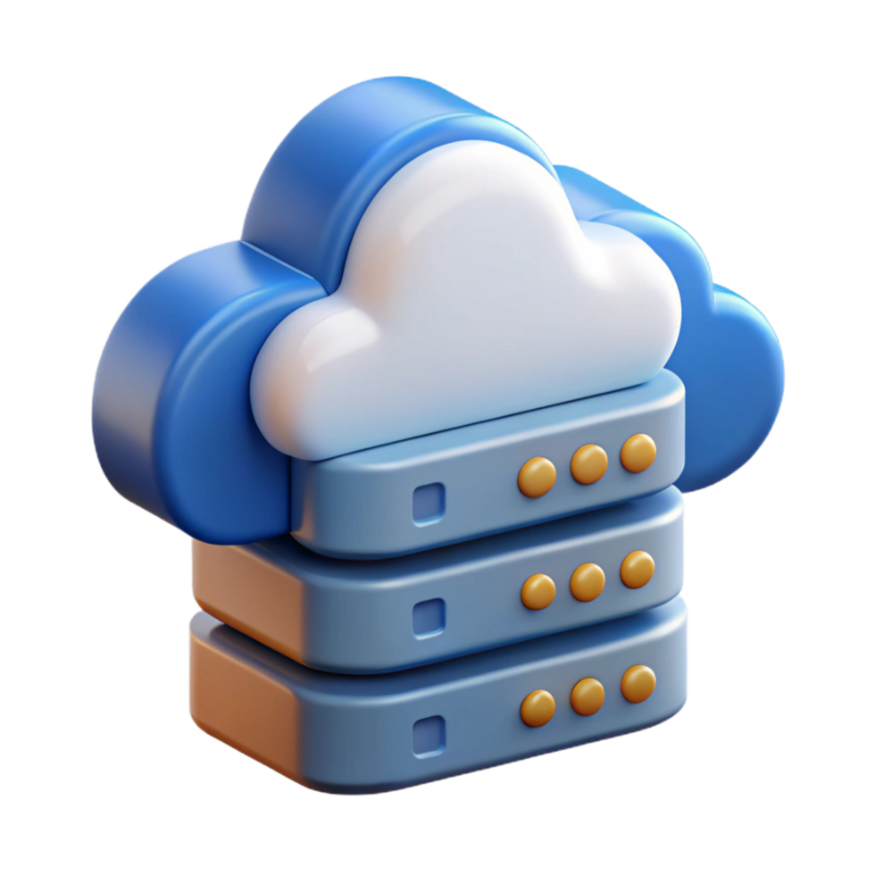 elegant contemporary Cloud computing server farm illustration high resolution png