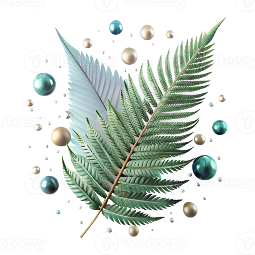 wonderful abstract Fern Leaf Botanical Illustration Transparent Background authentic png