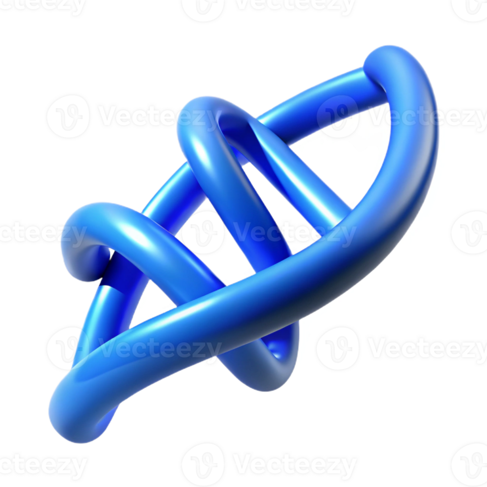 serene artistic A DNA strand rendered in 3D, glowing with a vibrant blue light, rotating slowly, in a scientific visualization style 4K png