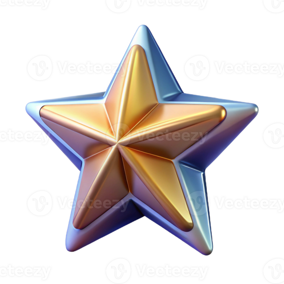 wonderful rustic A star, stylized, abstract achievement premium png