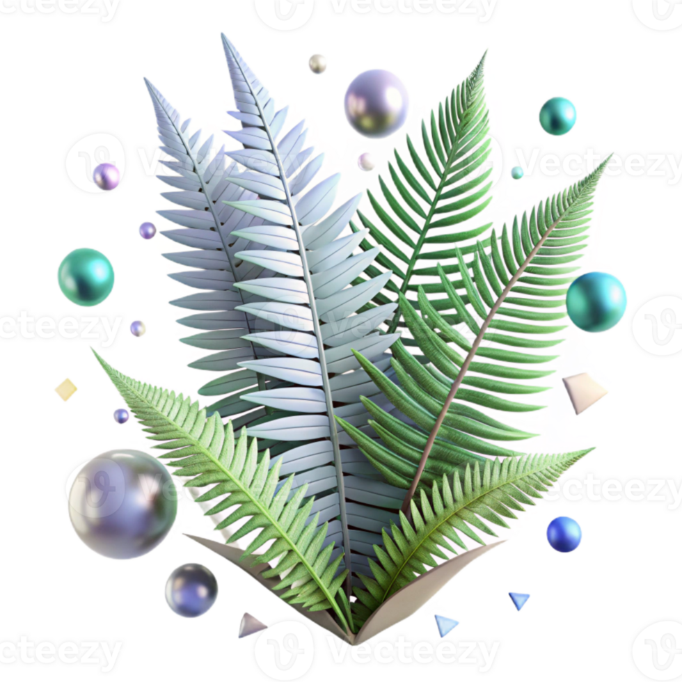serene contemporary Fern Plant Isolated for Botanical Illustrations original png