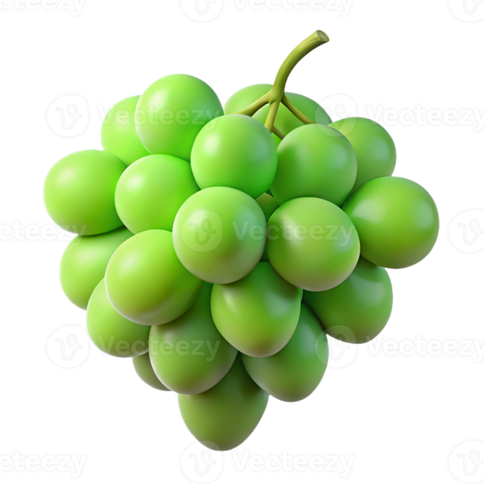 impressive creative Green grapes, bunch, fresh and juicy, 4K png