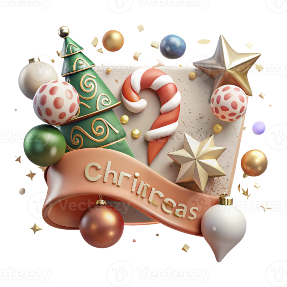 serene traditional Festive Banner Merry Christmas Text Isolated for Web Banners high resolution png
