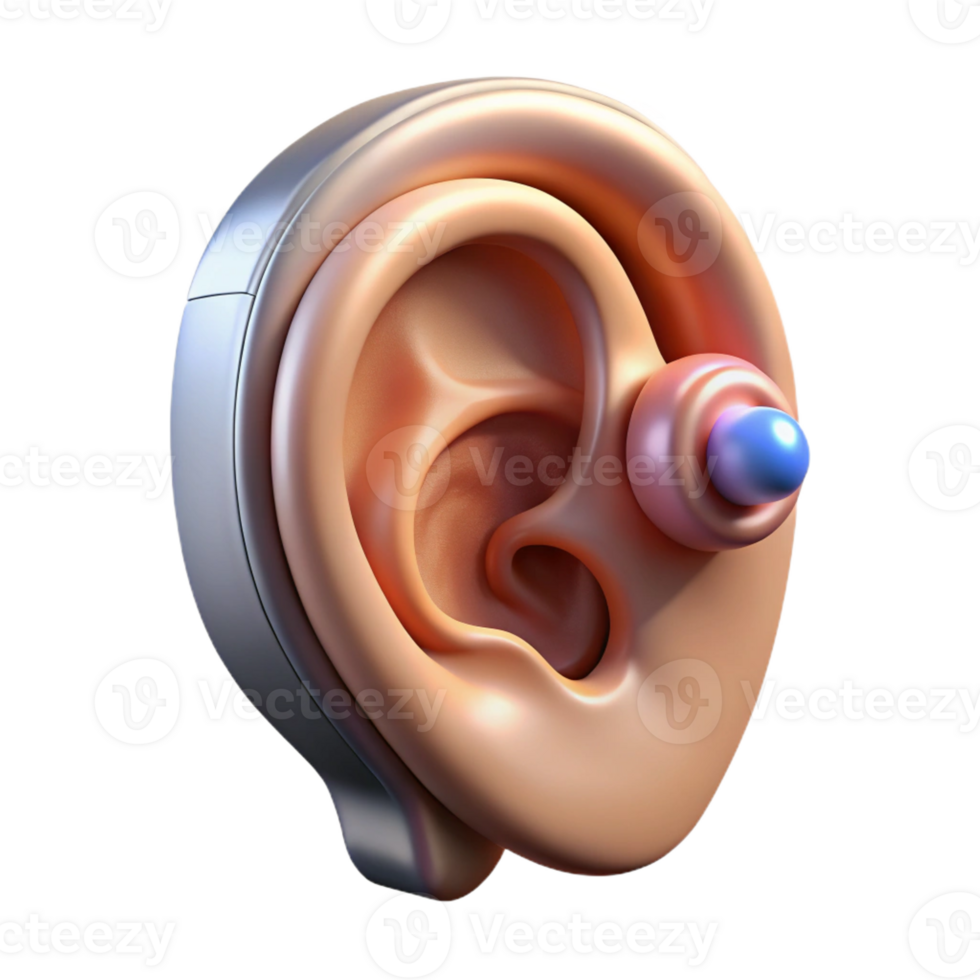 beautiful vintage Cybernetic ear with enhanced hearing capabilities genuine png