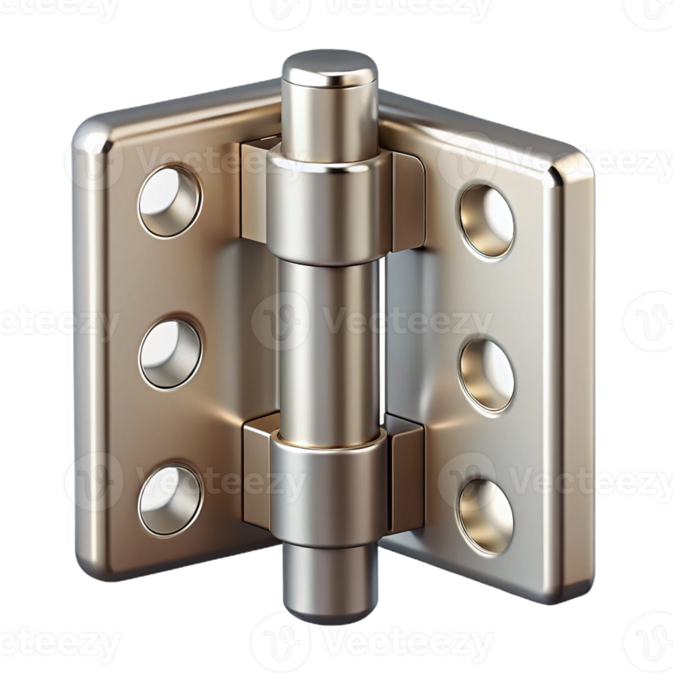 serene vintage Modern door hinge, brushed nickel, original png