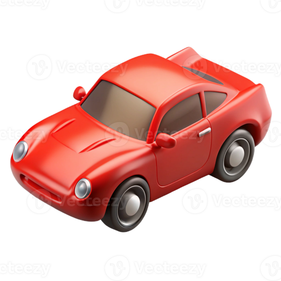 wonderful classic Toy car, red, sports car style, authentic png