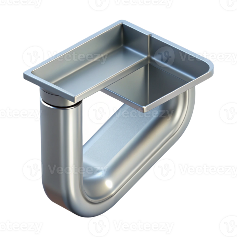 serene minimalist Modern gutter downspout, aluminum, genuine png