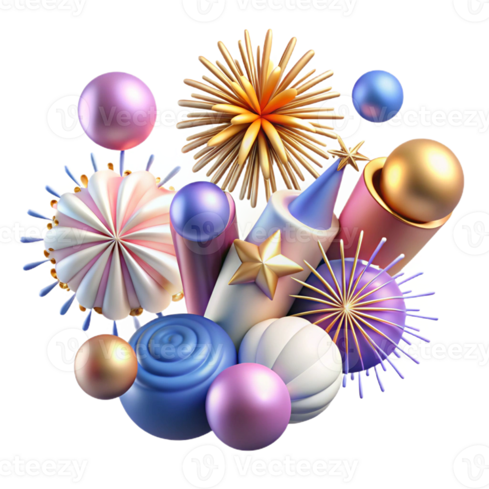 magnificent abstract Festive Fireworks Display Celebration Transparent png