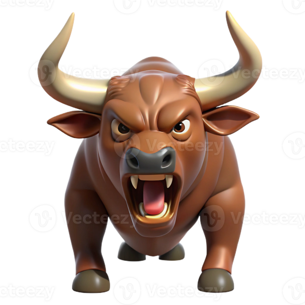 impressive abstract Minotaur, bull-headed monster, raging, authentic png