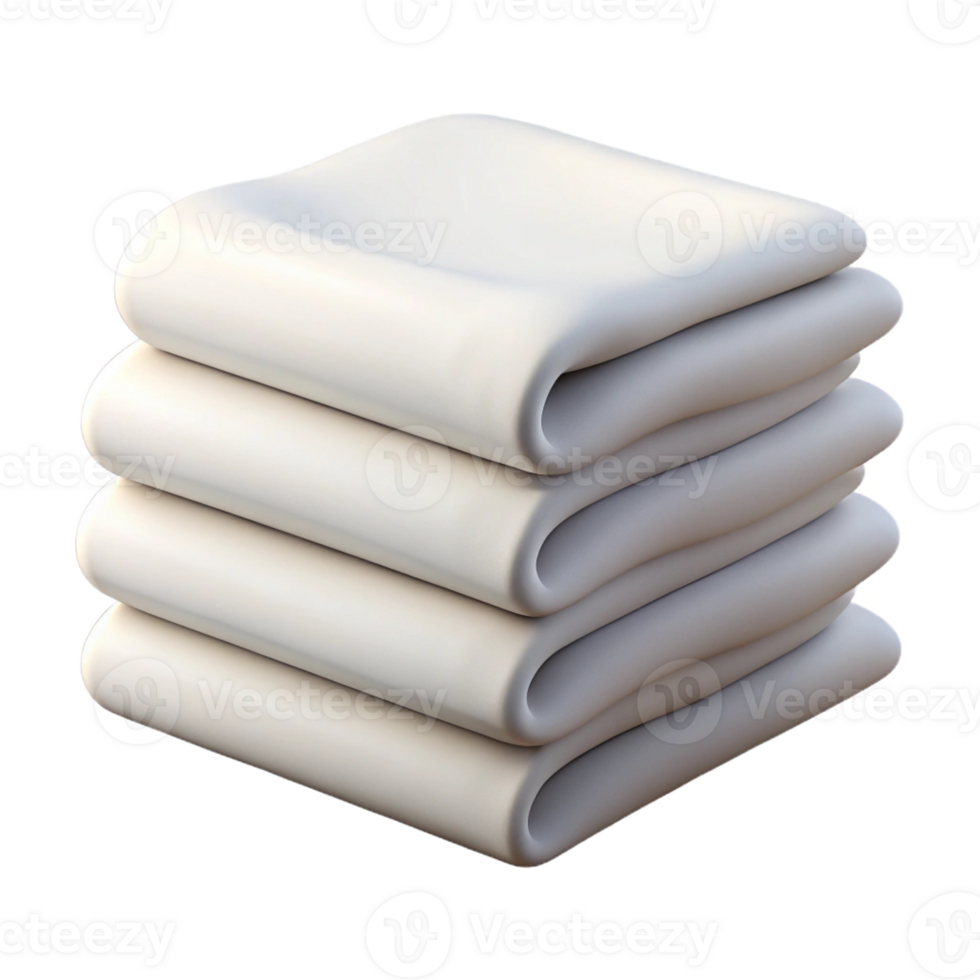 beautiful minimalist A stack of neatly folded, crisp white towels original png