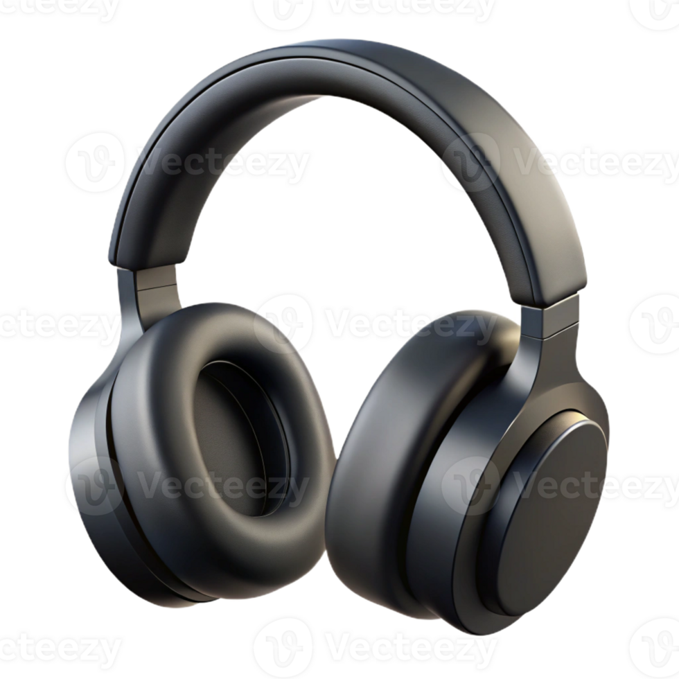 dramatic abstract Wireless headphones noise-cancelling black genuine png