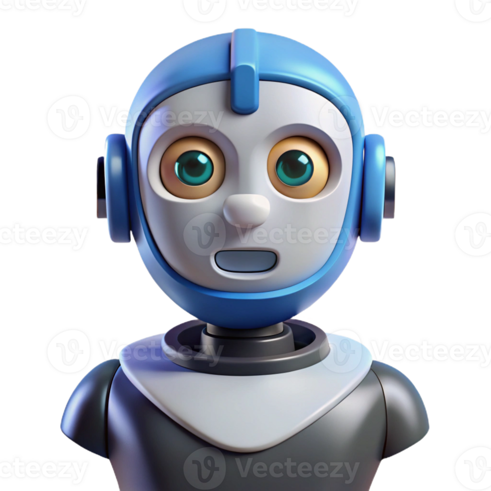 beautiful abstract Artificial intelligence robot head icon high quality png