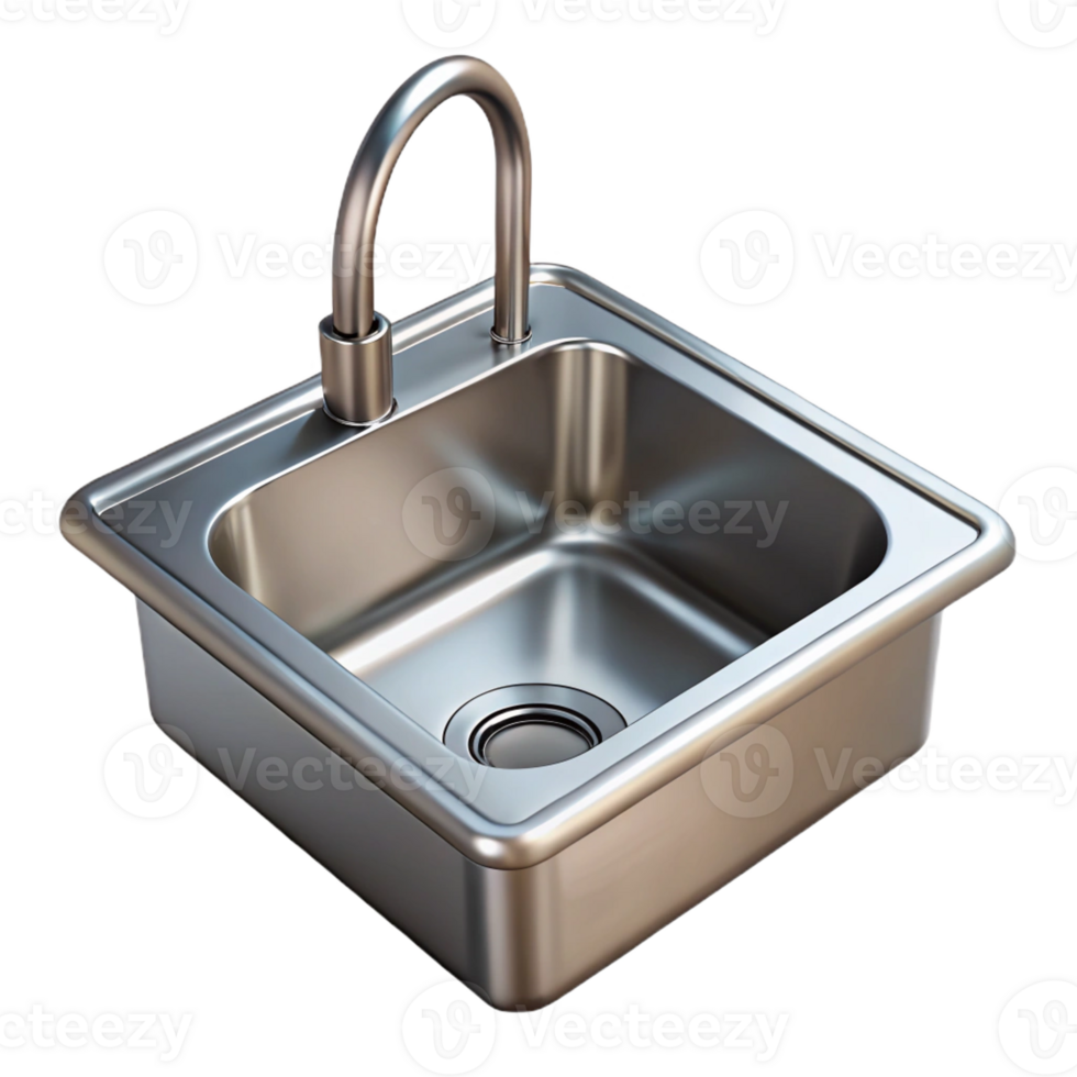 impressive minimalist Modern kitchen stainless steel sink high quality png