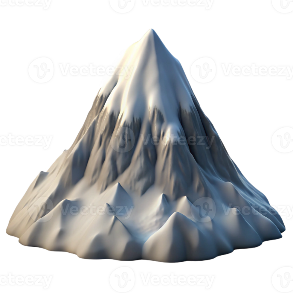 magnificent artistic A mountain peak covered in snow, dramatic lighting, landscape photography original png