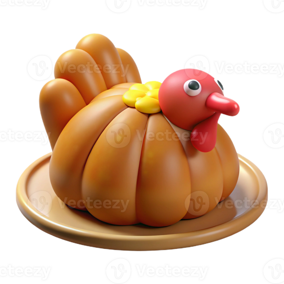 dramatic artistic Turkey for Thanksgiving dinner, detailed png