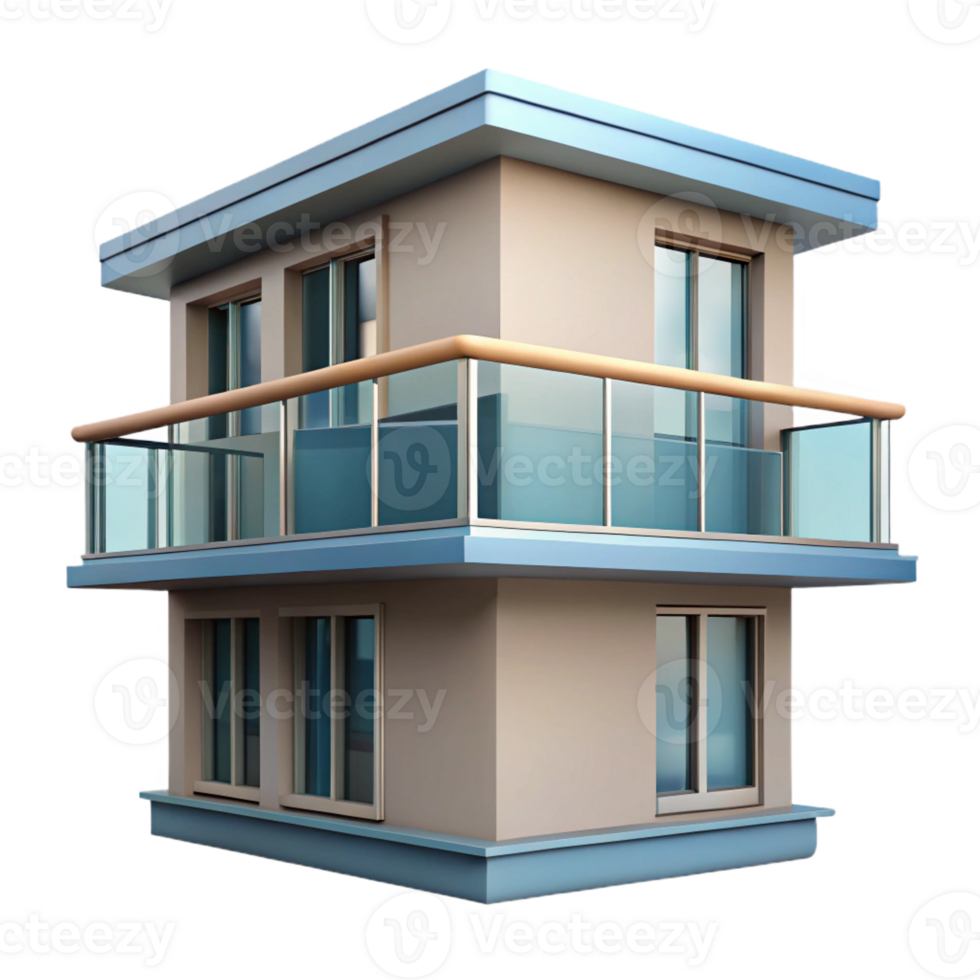 vibrant modern Modern apartment building balcony railing high resolution png