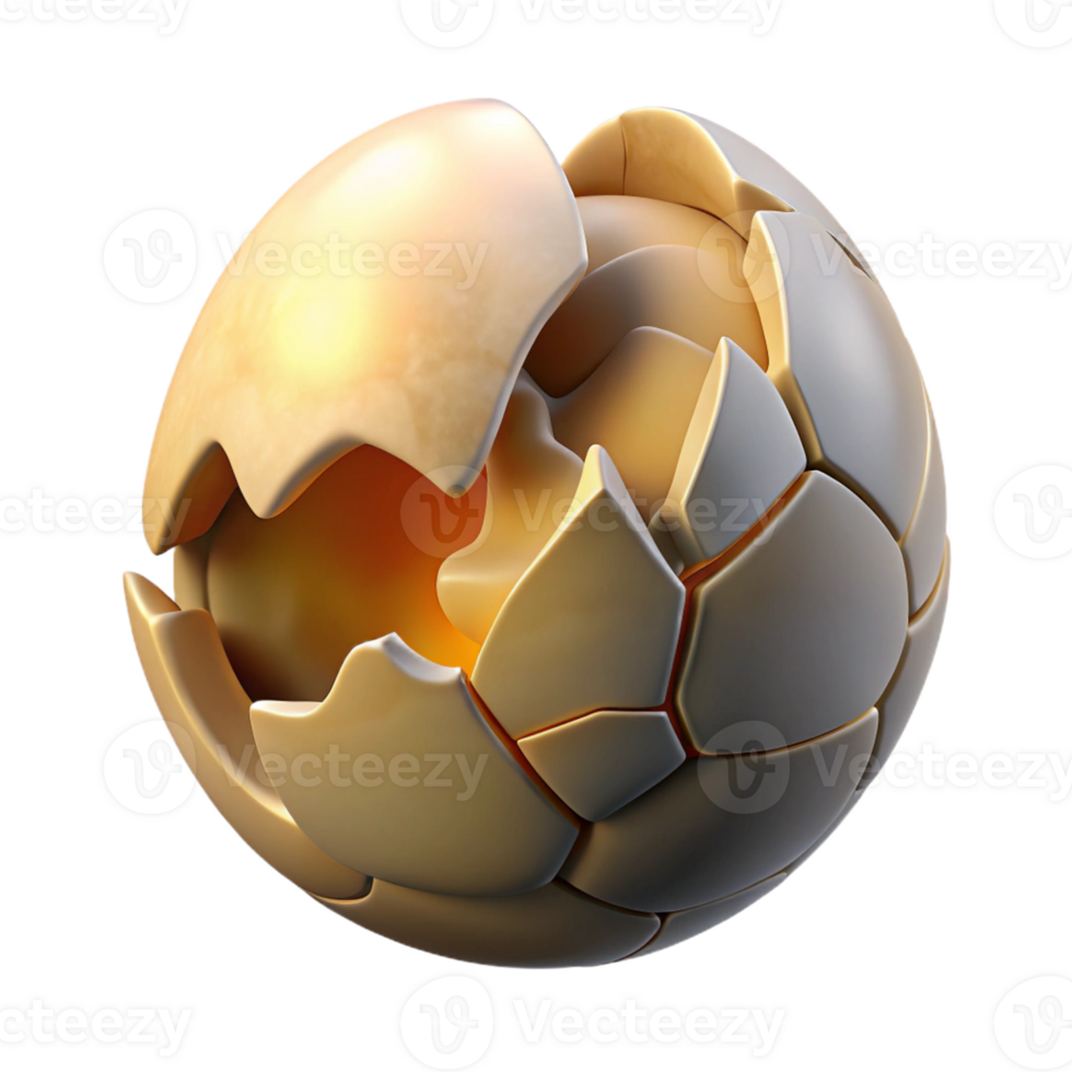 magnificent minimalist An egg, cracked, abstract birth professional png