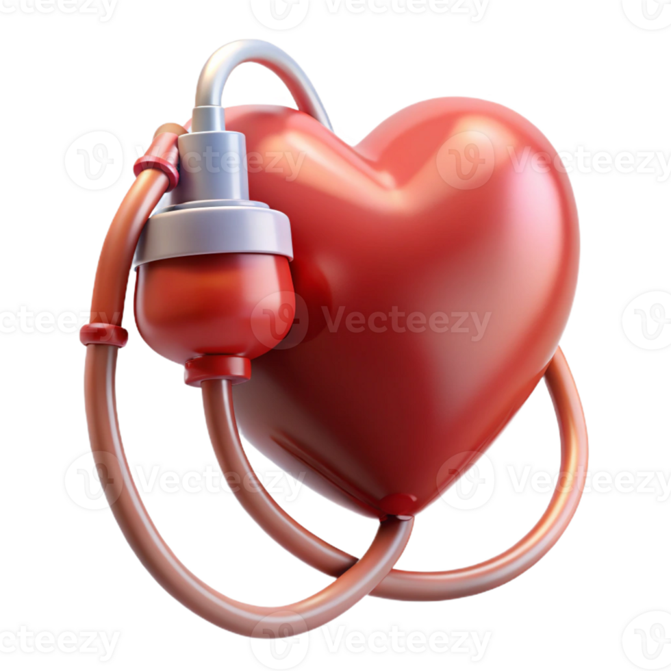 wonderful creative Artificial heart pumping blood detailed png