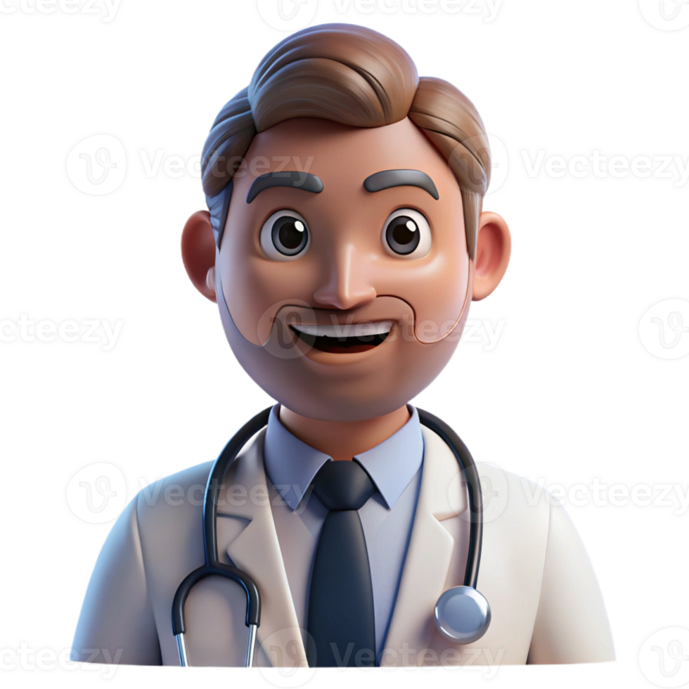 stunning classic Portrait of a dedicated doctor with a stethoscope and a compassionate expression, illuminated by a soft, clinical light, in a realistic, portrait style exclusive png
