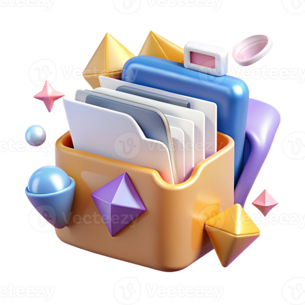 magnificent modern File Folder Document Organization Transparent for Office Workflows exclusive png