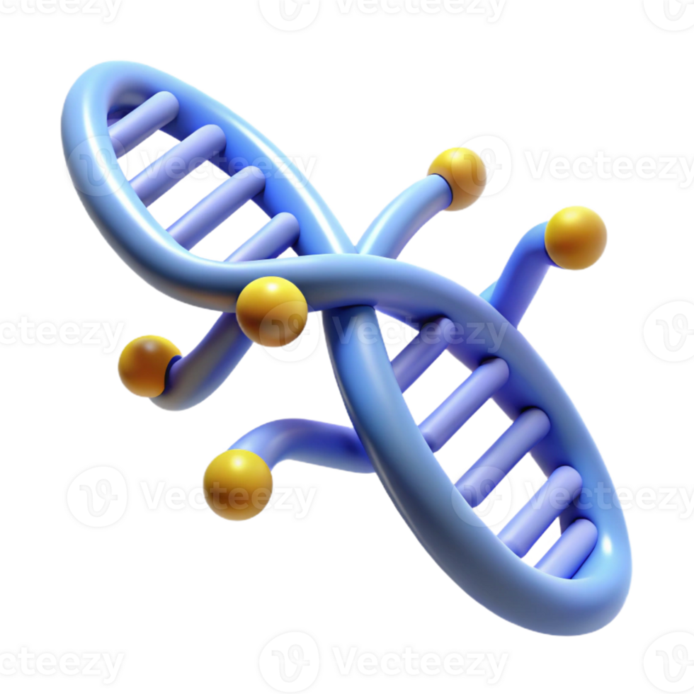 impressive minimalist Alien DNA strand with glowing nucleotides 4K png