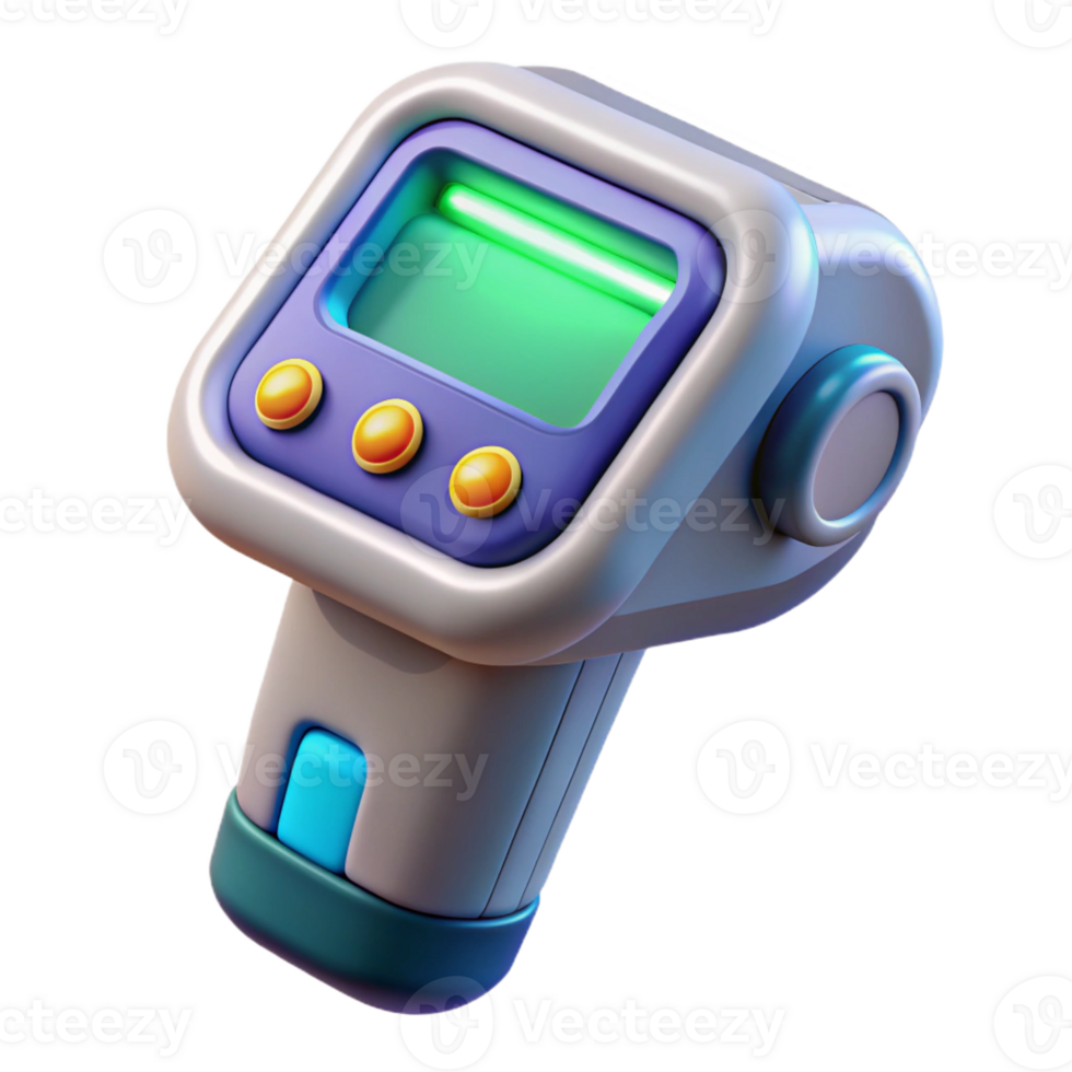 beautiful rustic Futuristic medical scanner, handheld, digital display authentic png