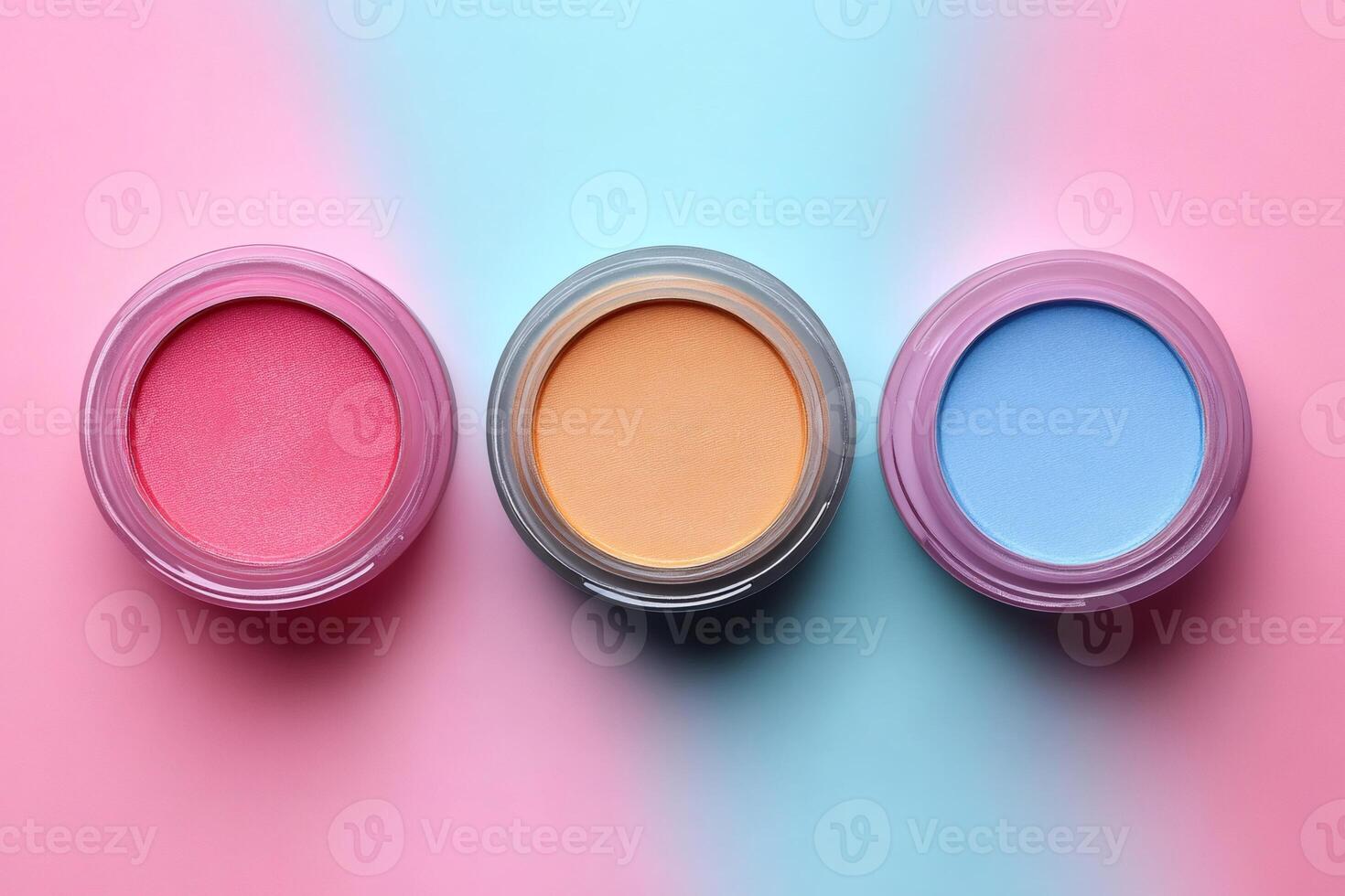 Colorful eye shadow palettes creating vibrant makeup looks photo