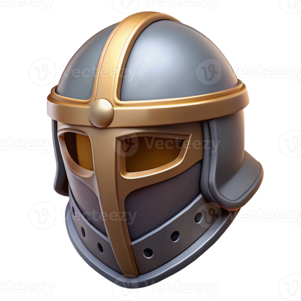 vibrant modern Realistic, medieval helmet, full face, visor down high resolution png