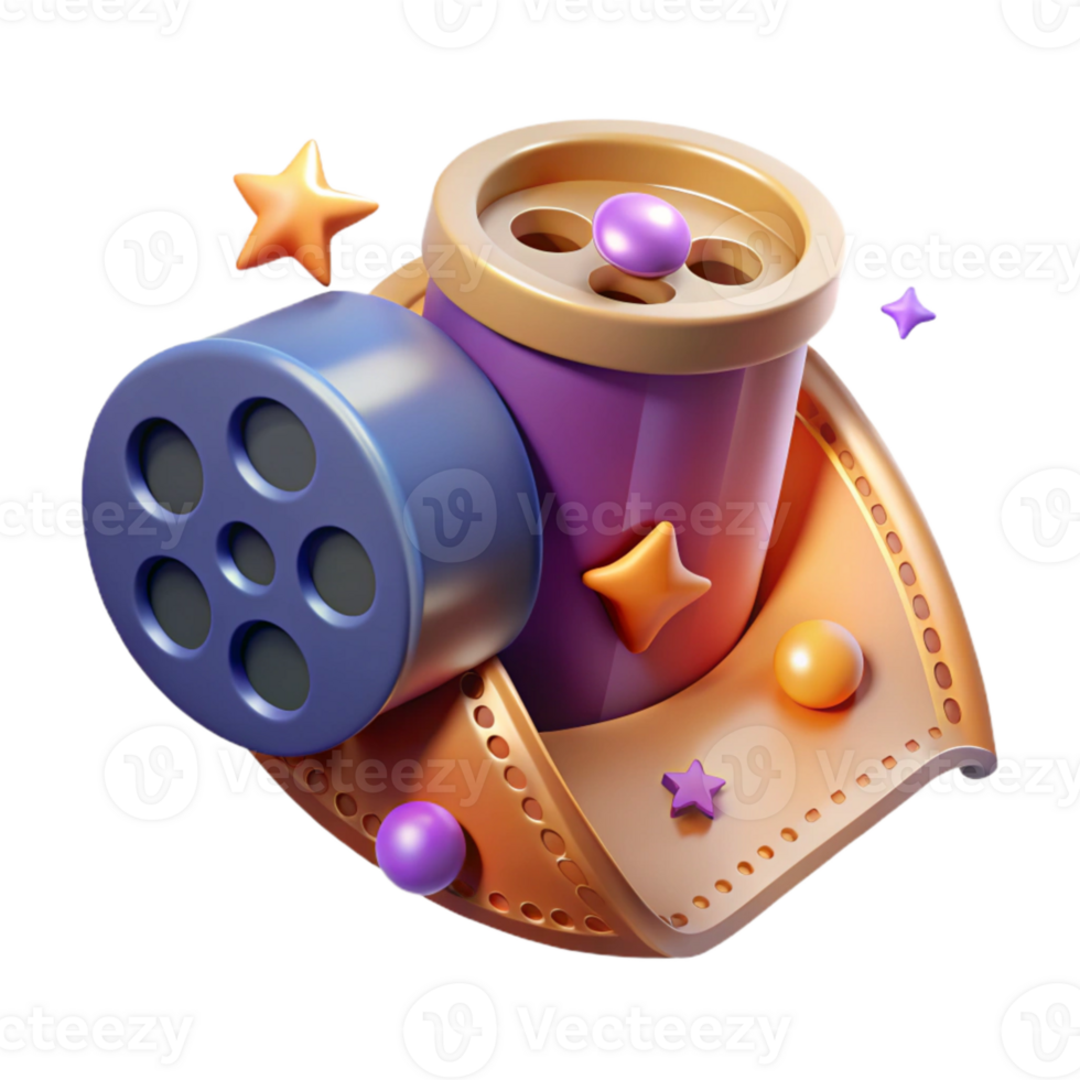 beautiful abstract Film Roll Illustration Isolated for Retro Graphics genuine png