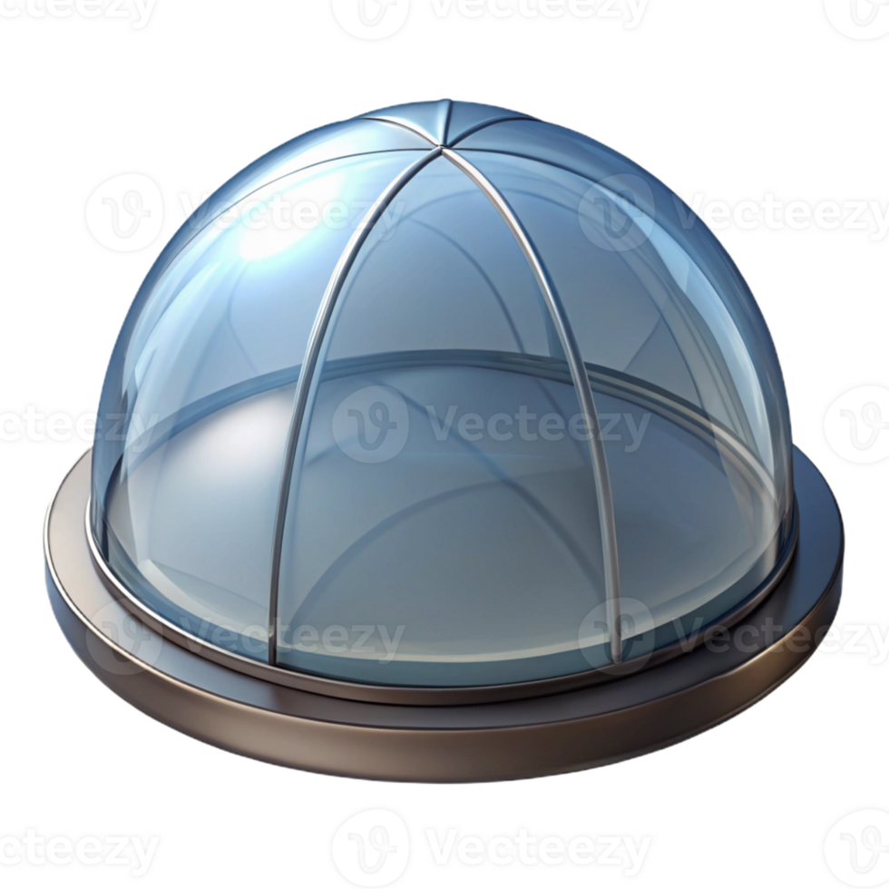 dramatic minimalist Skylight, dome shaped, glass high resolution png