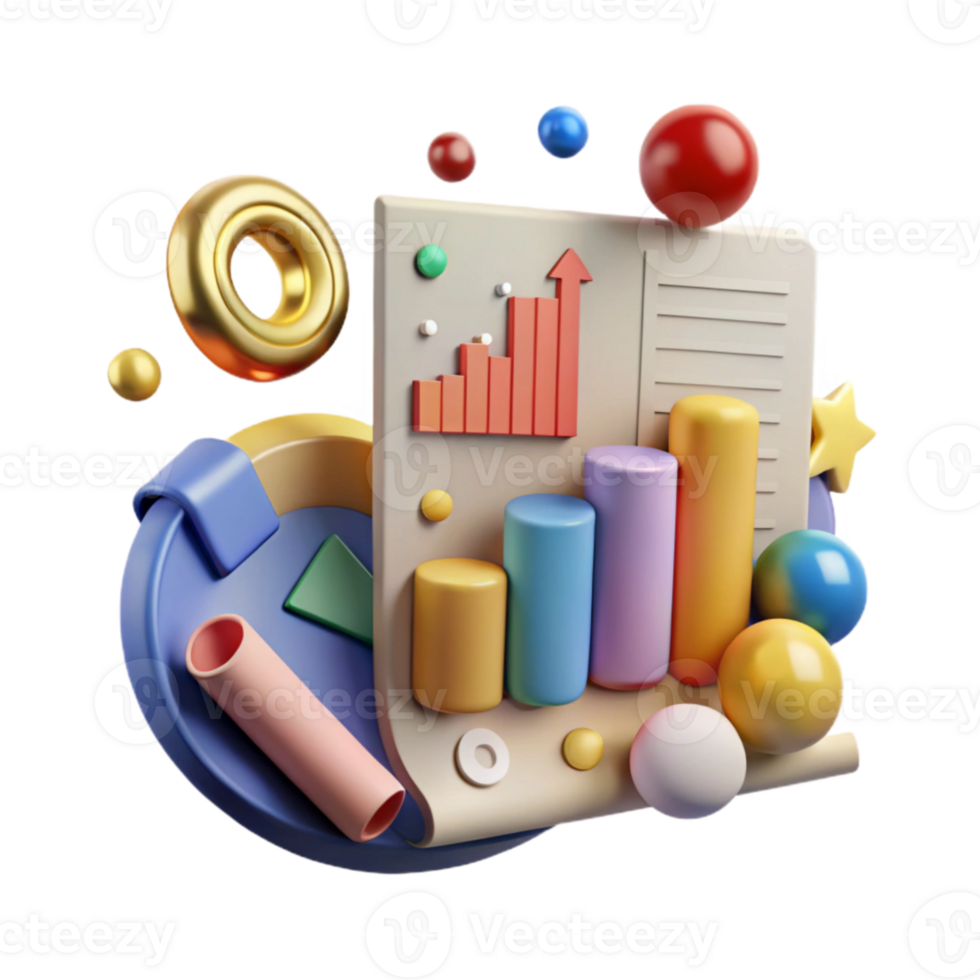 impressive traditional Financial Charts and Graphs Isolated for Business or Finance Projects authentic png