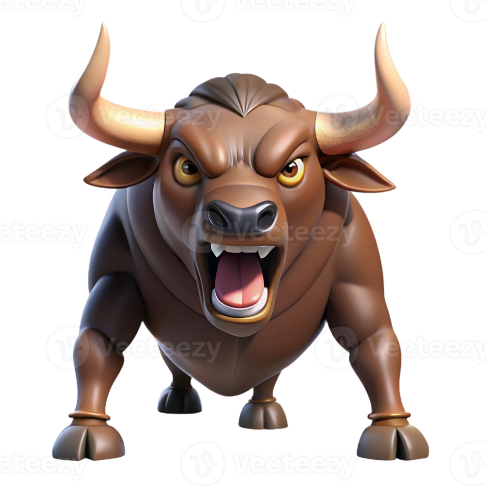beautiful classic Minotaur, bull-headed monster, raging, original png