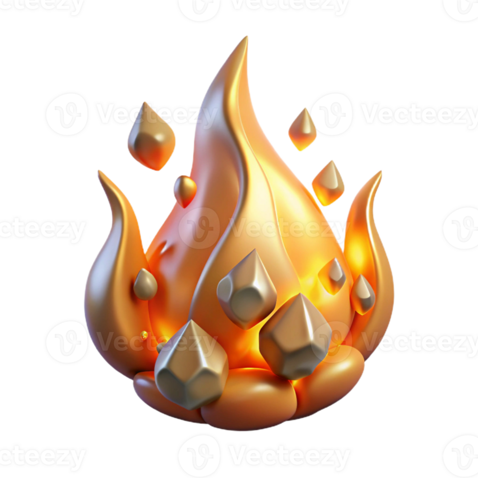 elegant minimalist Fire Flames Isolated for Heat Effects detailed png