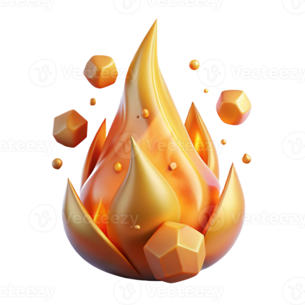 wonderful minimalist Fire Flame Heat Energy Transparent Background high quality png