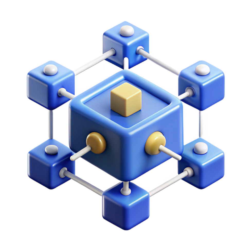 vibrante rústico blockchain tecnologia distribuído livro-razão ilustração Alto qualidade png