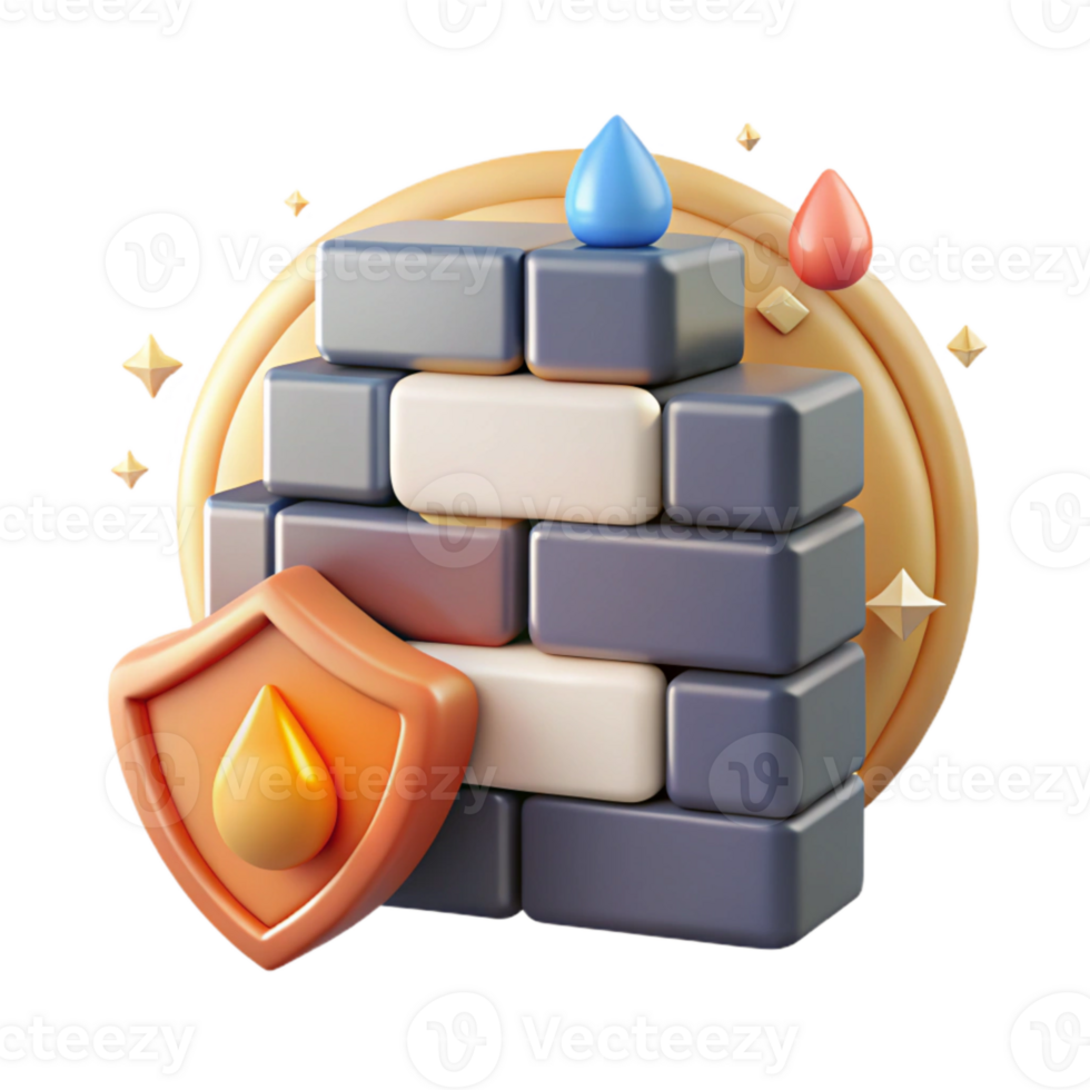 magnificent artistic Firewall Icon Network Security Protection Transparent for Data Privacy high resolution png